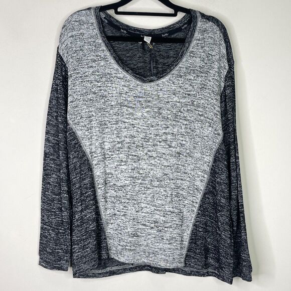 New Nicole Miller Knit V-Neck Color Block Top Women's Size Medium - Picture 6 of 7